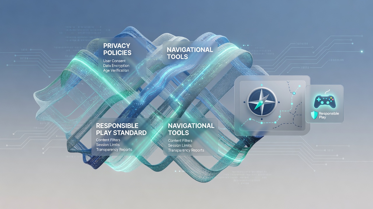 Screenshot of baccarat platform navigation linking privacy controls to regulatory resources